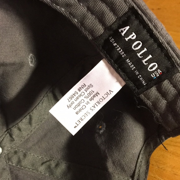 Victoria Sport gray 6 panel hat with adjustable back strap baseball style cap - Picture 8 of 10